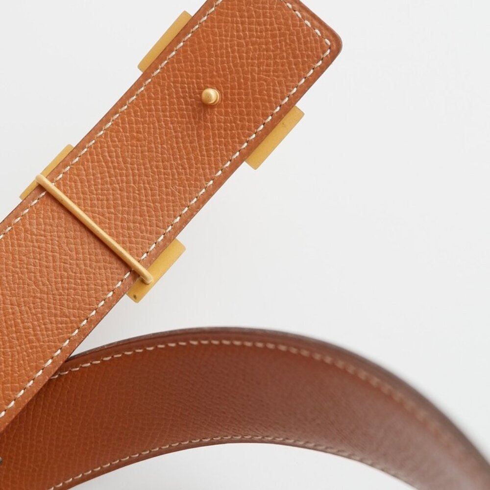 Authentic Preowned Hermes Black/ Brown H Belt GHW - 65 - Picture 3 of 13
